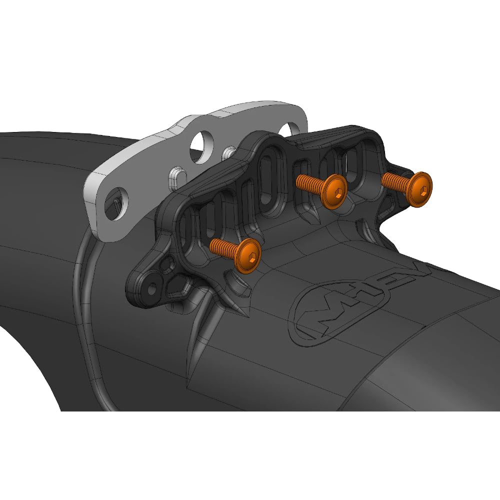 Mudhugger Evo Langes Vorderradschutzblech zum Anschrauben, mit OHLINS RXF-Adapter-Set, 69,8 cm - 73,7 cm, MTB-Federgabel, L 515 x B 90 mm