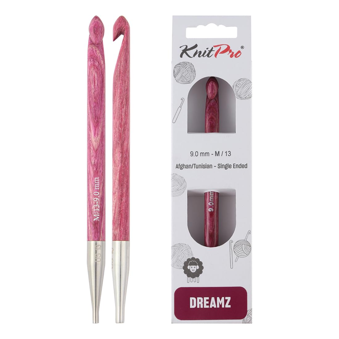 KnitPro Dreamz Afghan/Tunisian Crochet Hook | Size 9.00mm