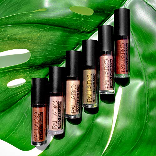 Palladio Liquid Eyeshadow, Creamy Shimmery Formula That Instantly Adheres To The Eyelid With Flexible Applicator Wand For Over 8 Hours Of Smudge And Crease-Proof Wear (Pink Pearl) #TOP3