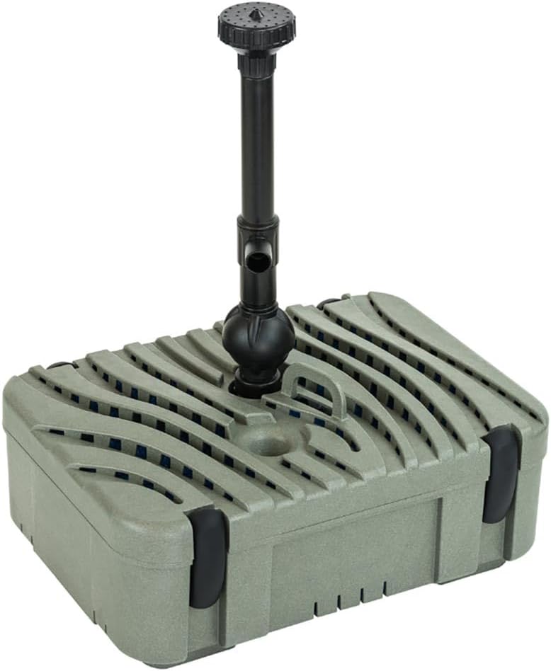 SICCE FILTRAPOND 2500 Complete Pond Filter with Fountain 660 GPH | Up to 1600 Gallons Ponds | Recycled Plastic Case Clean Beautiful Water Garden | Submersible Sponge Pump UVC
