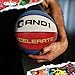 AND1 Xcelerate Rubber Basketball: Official Regulation Size 7 (29.5”) Streetball, Made for Indoor/Outdoor Games (Basketball w/Pump, Red/White/Blue)