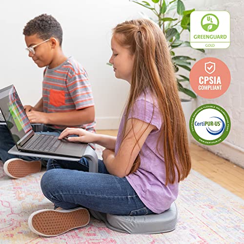 Image of ECR4Kids The Surf Cushion, Added Seat Cushion for The Surf Portable Lap Desk, Padded Foam Support for Flexible Seating, Grey (Surf Desk Sold Separately)