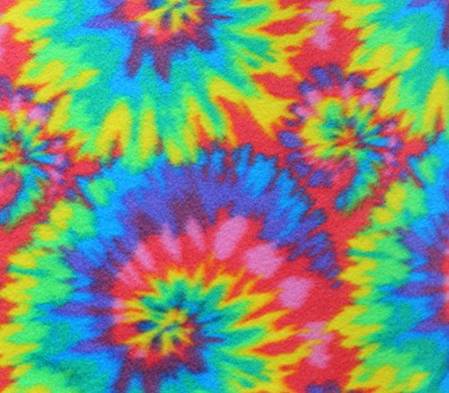 Polar Fleece Fabric Prints Spiral TIE DYE / 60