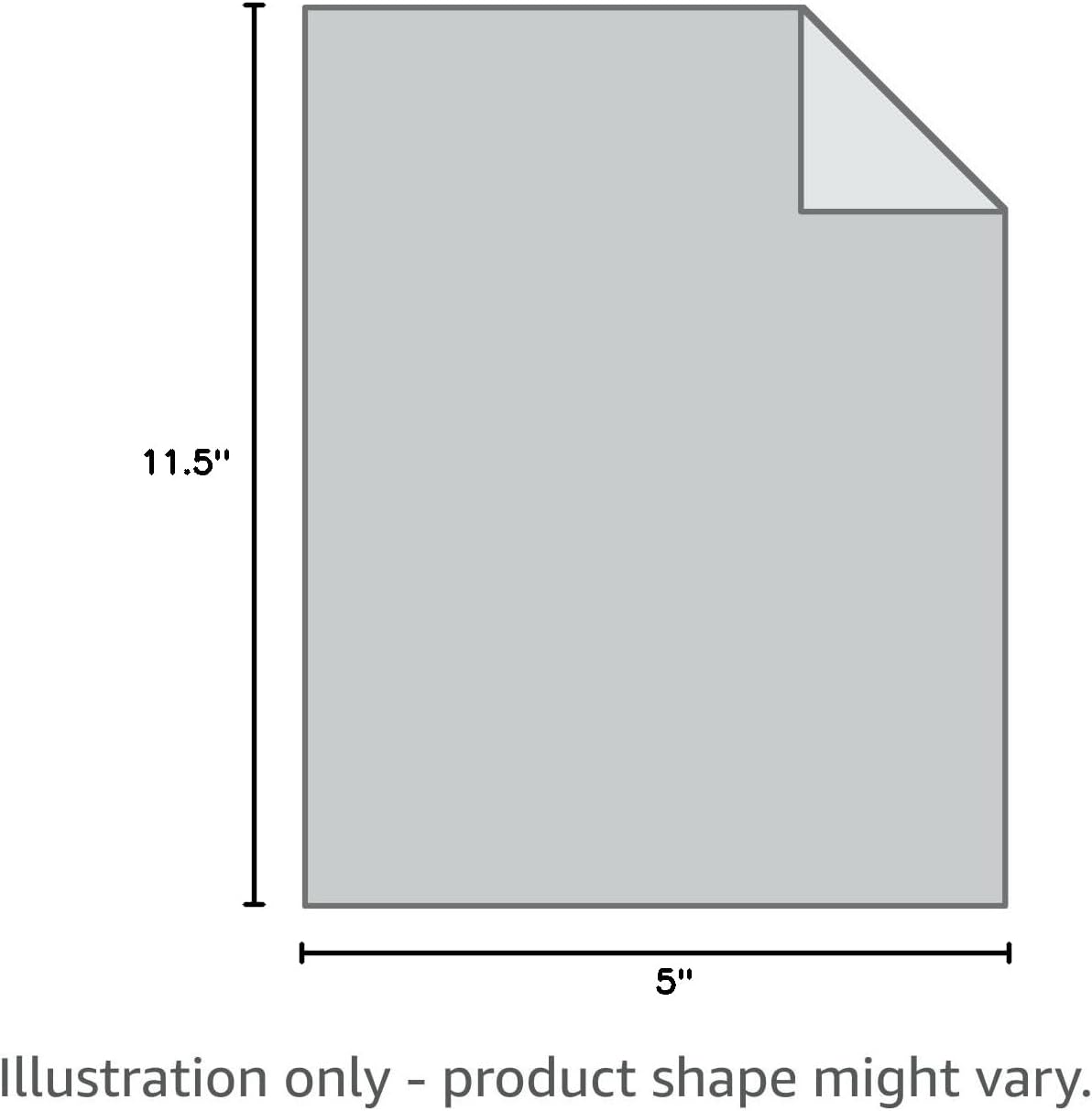 Diagram showing the dimensions of the heated throw blanket: 11.5 inches by 5 inches.