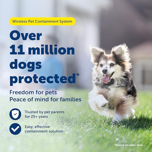 PetSafe Wireless Pet Containment System - Original Wireless Electric Fence for Dogs - Covers Up to 1/2 Acre - for Pets 8lb+