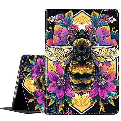 Case for Samsung Galaxy Tab A11 Plus/A9 Plus 2025/2023 5G 11 Inch, Slim Folding Stand Cover with Auto Wake/Sleep for Galaxy Tab A11+/A9+ 11 Inch, Bee Painting