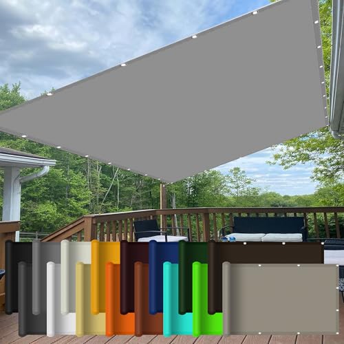 Voile d'ombrage pour extérieur et balcon gris clair - 2
