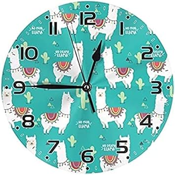 Amazon Co Jp かわいいアルパカキッズ壁掛け時計 10インチ サイレント 非カチカチ読みやすい 子供用壁掛け時計 男の子 女の子 装飾 子供部屋 バスルーム プレイルーム 子供部屋 ホーム キッチン