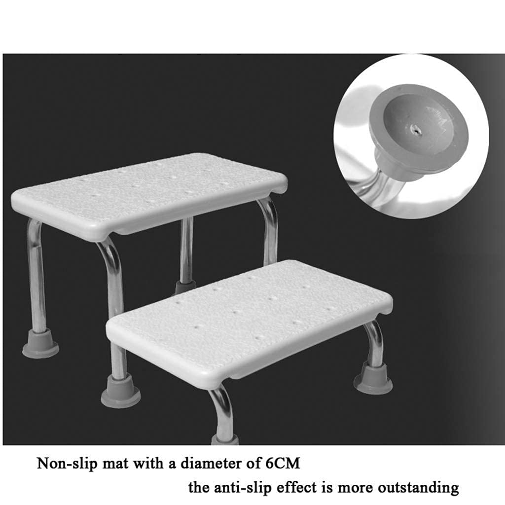 CHEWYNP Asientos de baño Taburete de baño Taburete de baño Escalera Taburete de pie de 2 Niveles de Acero Inoxidable Taburete de baño Taburete de baño de 2 peldaños Taburete de escalón bla