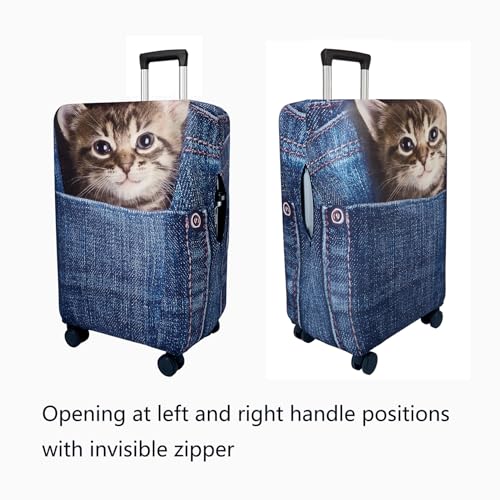 Image of WUJIAONIAO Travel Luggage Cover Baggage Suitcase Cover Protector Skins 18-32 Inch, Cat B, S (for 18--20 inch luggage), Fashion