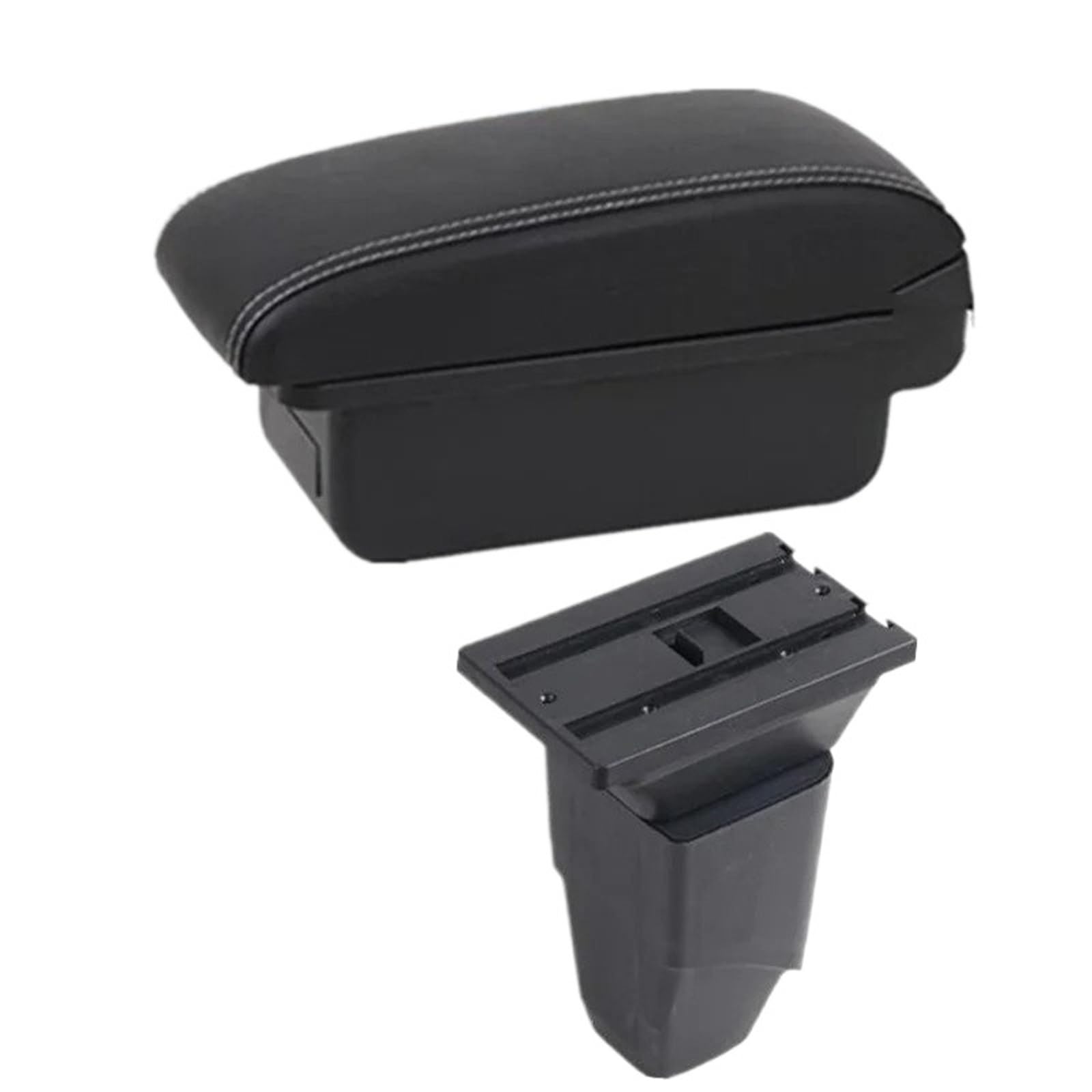 NOKRGQW Car Armrest Box For PEUGEOT For 206 Car Armrest Box Dedicated Retrofit Parts Storage With USB Interior Accessories(A1 white line No USB)