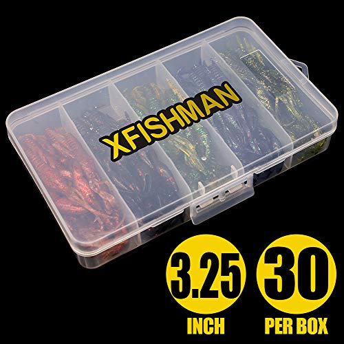 image for XFISHMAN Crawfish-Lures-Bass-Fishing-Jig-Trailers-Soft Plastic 25/30 p