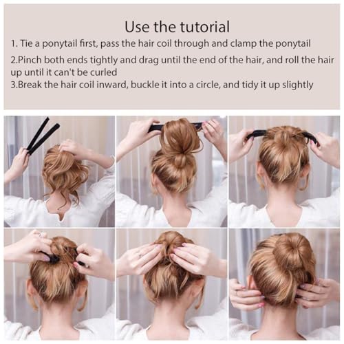 Coque de cabelo para fazer coque de cabelo torcido francês - coque de balé para mulheres e crianças