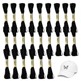 MAXMURYS Set di Filo per Maglia Nero 24 Pezzi da 8 m, Cotone e Poliestere Resistente, Ideale per Punto Croce, Ricamo, Braccialetti dell’Amicizia e progetti creativi Fai-da-Te
