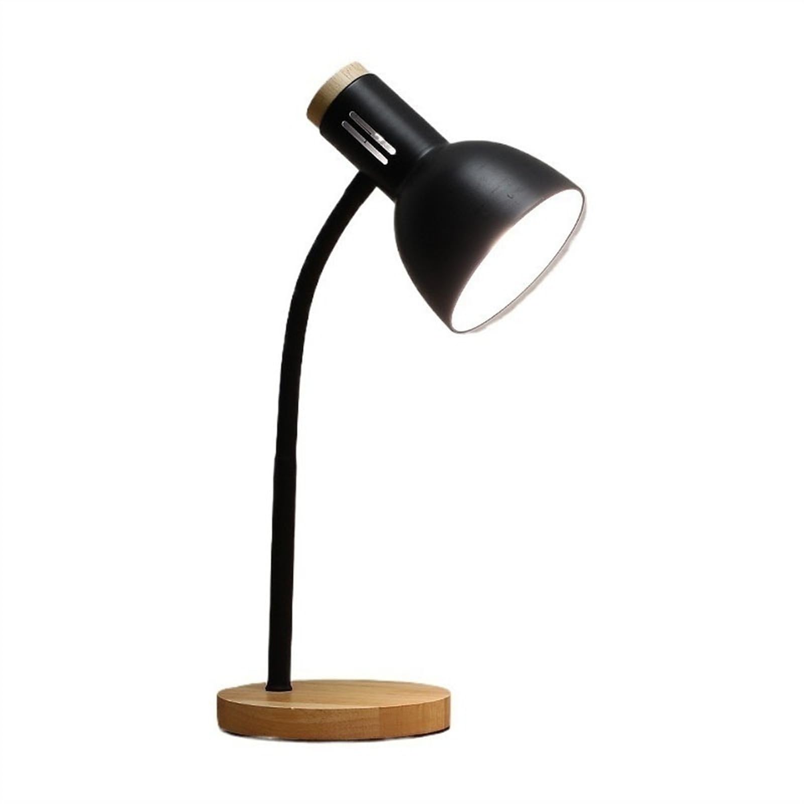 Lampara Escritorio Lámpara de escritorio LED con base de madera, luz de escritorio con protección for los ojos con interruptor de botón, luz de lectura regulable con protección for los ojos con 3 modo