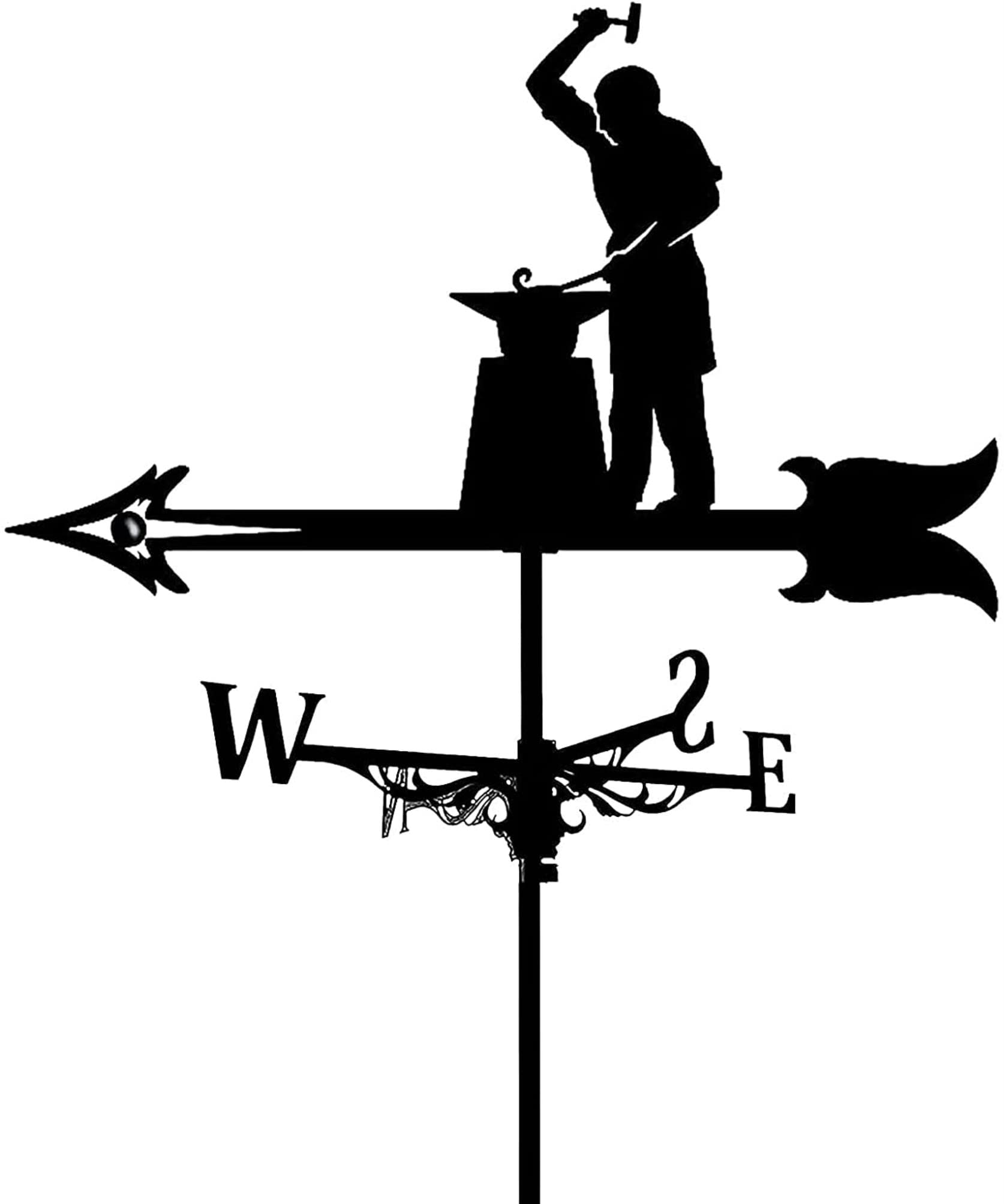 TAXXII wind vane Weather Vane Metal Weathervane Retro Farm Scene Garden Stake Wind Direction Indicator, Durable Decorations (Color 5)