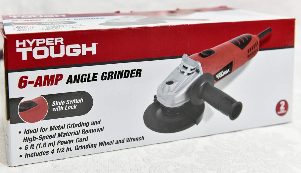 Hyper Tough AQ15013G 6.0A Angle Grinder 