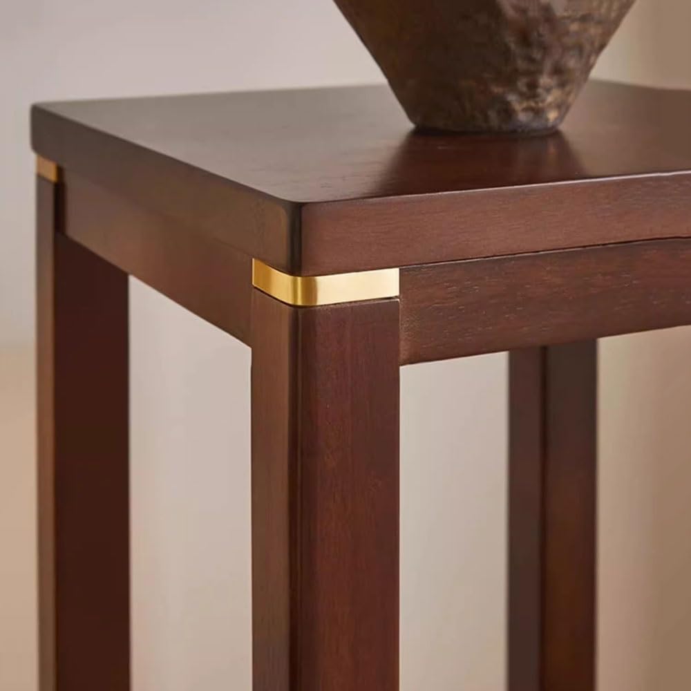 Stojak na cokole Bouble Tier Indoor High Leg Bonsai Rack, Nowy chiński stojak na rośliny z drewna kauczukowego Zastosowanie wewnętrzne