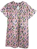 Snap Down Open Front Women Duster - House Night Gown Regular & Plus (Print 4, M)