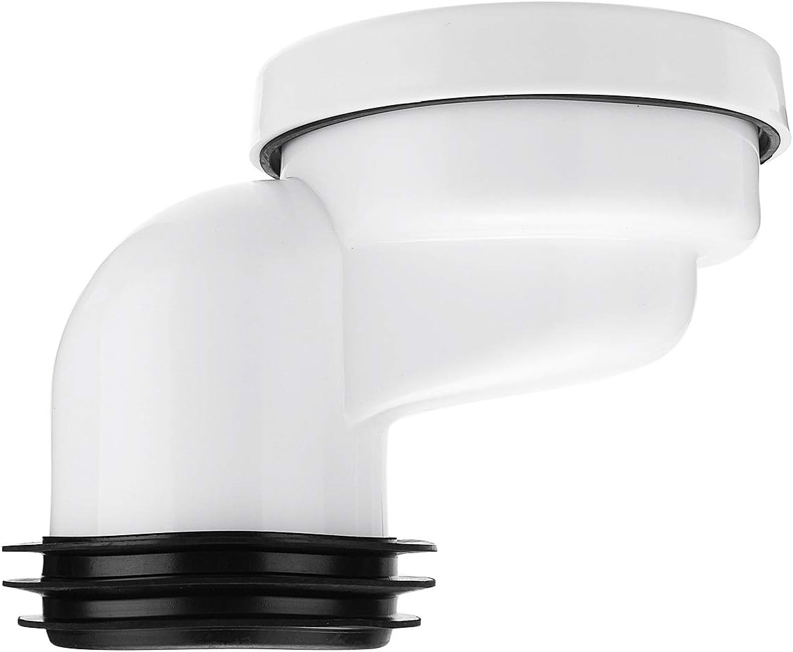 100mm PVC Offset Misaligned Toilet WC Waste Pan Connector Bowl Smooth