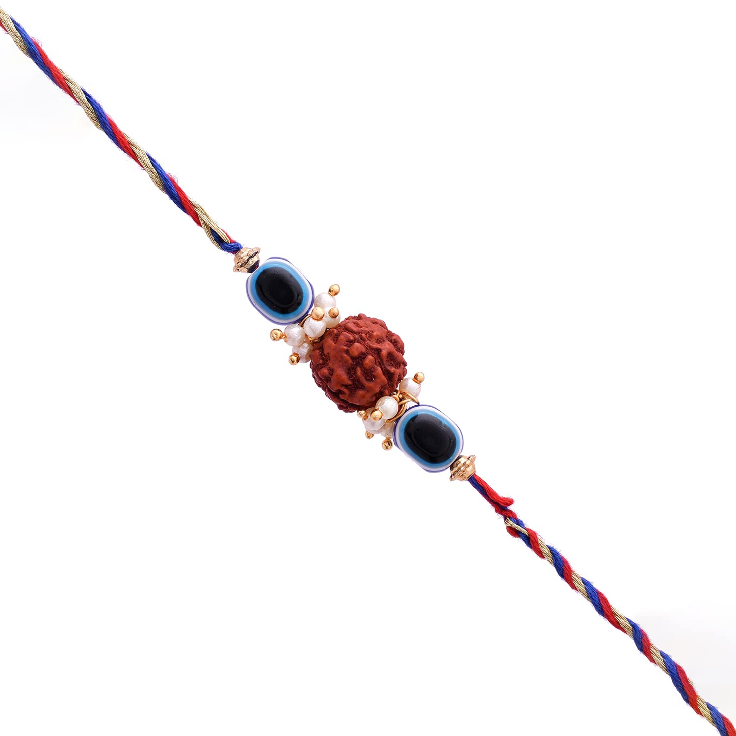 VOYLLA Evil Eye Beaded Rakhi Embellished With Rudraksha|Rakhi For Brother| (B0B3JLHS35) Amazon Price History, Amazon Price Tracker