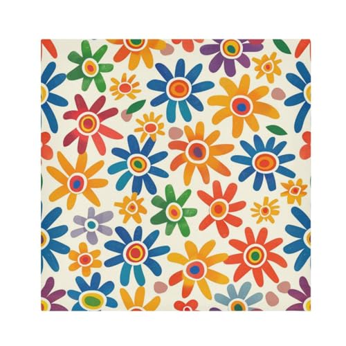 Servilletas de Tela con Flores Multicolor Pack x6 miniatura 1
