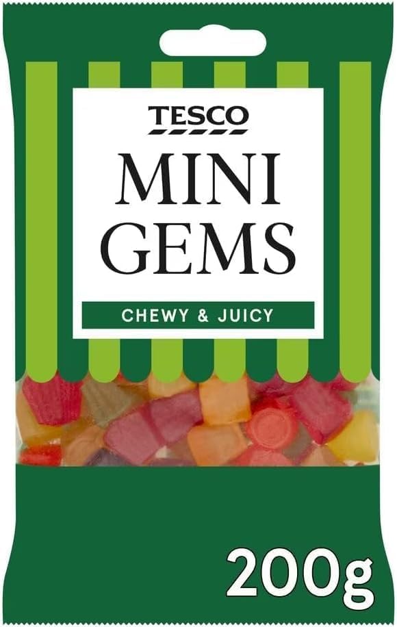 Mini Gems Sweets 200G(5 Pack) | Premium product | Assorted fruit flavour gums. | CHEWY & JUICY Inspired by a traditional sweet shop recipe