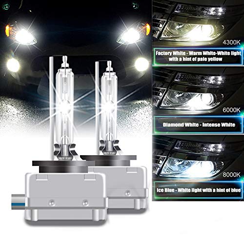 Rcp D8S 6000K A Pair Xenon Hid Replacement Bulb Diamond White Metal Stent Base 12V Car Headlight Lamps Head Lights 25W #TOP1