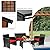 Tangkula 6 Pieces Patio Furniture Set, Outdoor Sectional Conversation PE Rattan Sofa Set with 1 Loveseat, 1 Coffee Table, 2 Armchairs and 2 Ottomans for Garden, Deck, Backyard and Poolside (Red)