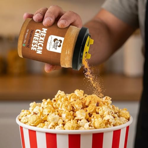 Image of Browntree Mexican Cheese Seasoning Powder-200g| Pack of 4- Each Pack 50g | Popcorn, Fajita, Fries, Taco, Tacos, Nachos, Tortillas, Burrito, Enchilada | Healthy and easy to make