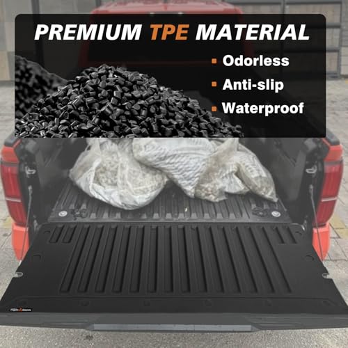 Image of TripleAliners Truck Mat Compatible with 2024-2026 Toyota Tacoma Tailgate Accessories, Tailgate Mat Cover Custom Fit All Weather Protection Pickup Liner