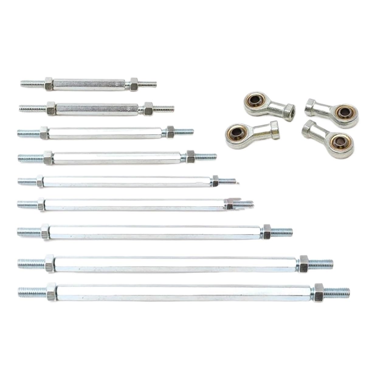 Rótula de suspensión 1 par 240/250/260/270/280/300/315mm 8mm kit de varilla dirección junta esférica para 49cc ATV Go Kart Buggy Quad(1 Pair 250mm)