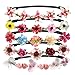 Produktbild Jolintek 5 Stück Blumen Stirnbänder mehrfarbig Bohemia Style mit Elastischem Band Floral Handgelenk Band Set für Hochzeit Party
