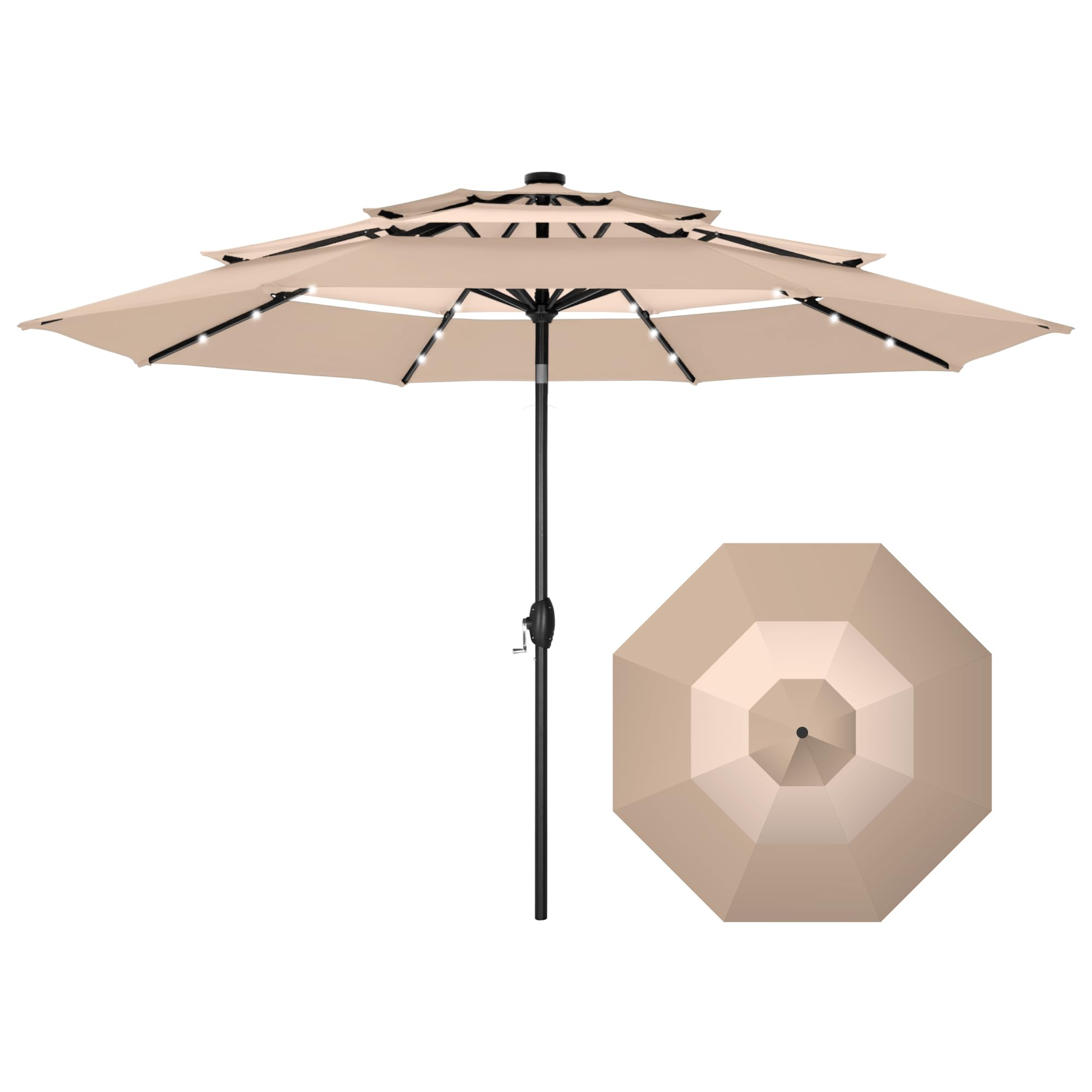 Patio Umbrella with Solar Powered Lights