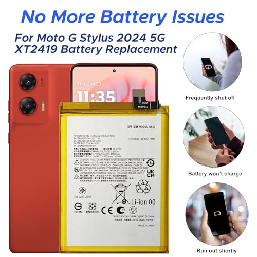 Image of GREEN FUSION New Cellphone Replacement Battery Compatible with Moto G Stylus 2024 XT2419 Series, with Tools & Guide