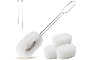 ALINK 6-Pack Sponge Bottle Dish Brush with Handle, Non-Scratch Washing Scrubber Cleaner...