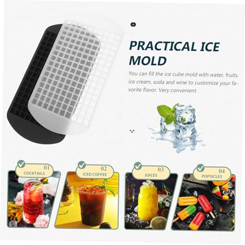 2pcs mini bandejas de silicona para cubitos de hielo miniatura 5