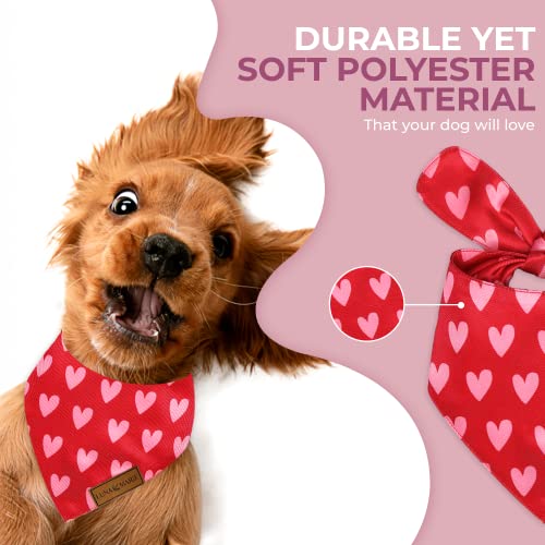 Lunamarie - Luxury Dog Bandanas - Puppy Bandanas Cat Accessories | Premium & Silky Fabric | 100% Handmade Quality | Custom Shape Dual Layered Reversible Small, Medium, Large Cat Scarf (Evie, Small) #TOP3