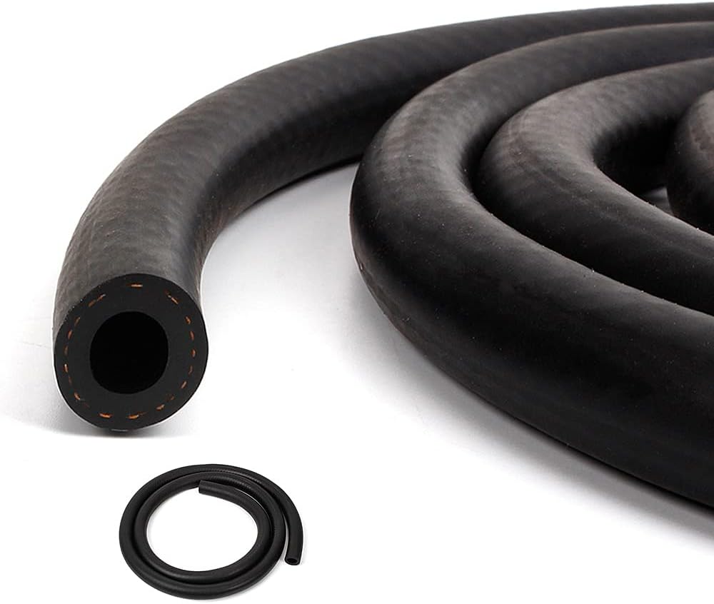 NBR Fuel Line Hose Black Nylon Steel Oil Gas Fuel Line Hose 5/16 Inch Inside Diameter Suitable for Fuel Systems Engines Tube Hose 5 Feet