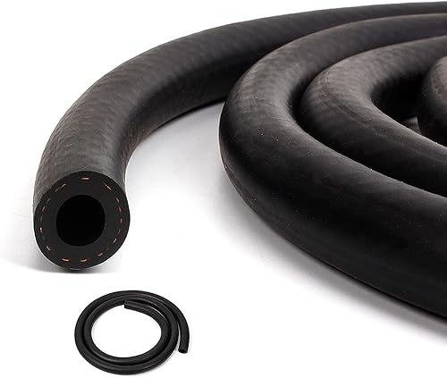 Miniatura 8 de MUGE RACING NBR Manguera de línea de combustible de nailon negro, manguera de línea de combustible de aceite de gas de 1/4 de pulgada de diámetro