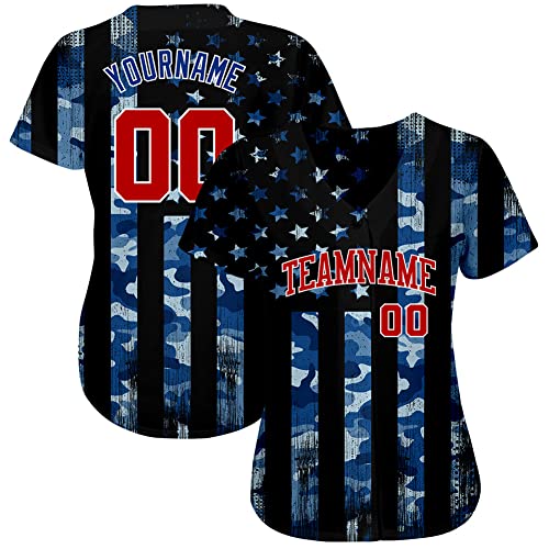 Custom America Baseball Jersey, camiseta personalizada con nombre y número para hombres, mujeres y jóvenes miniatura 2