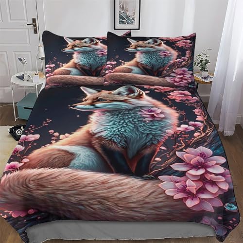 Housse de couette Renard 3 pièces en microfibre premium ultra douce