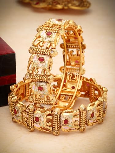 Image of Shining Diva Fashion Bangles for Women Girls Set of 2 Traditional Stylish Design