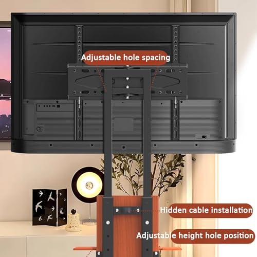 Soporte móvil ajustable para TV con ruedas y bandeja miniatura 6