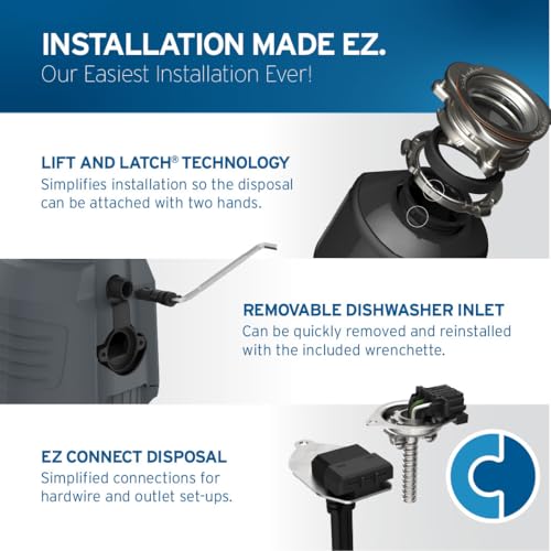 InSinkErator EVOLUTION 0.75HP 3/4 HP, Advanced Series EZ Connect Continuous Feed Food Waste Garbage Disposal, Gray - image 7