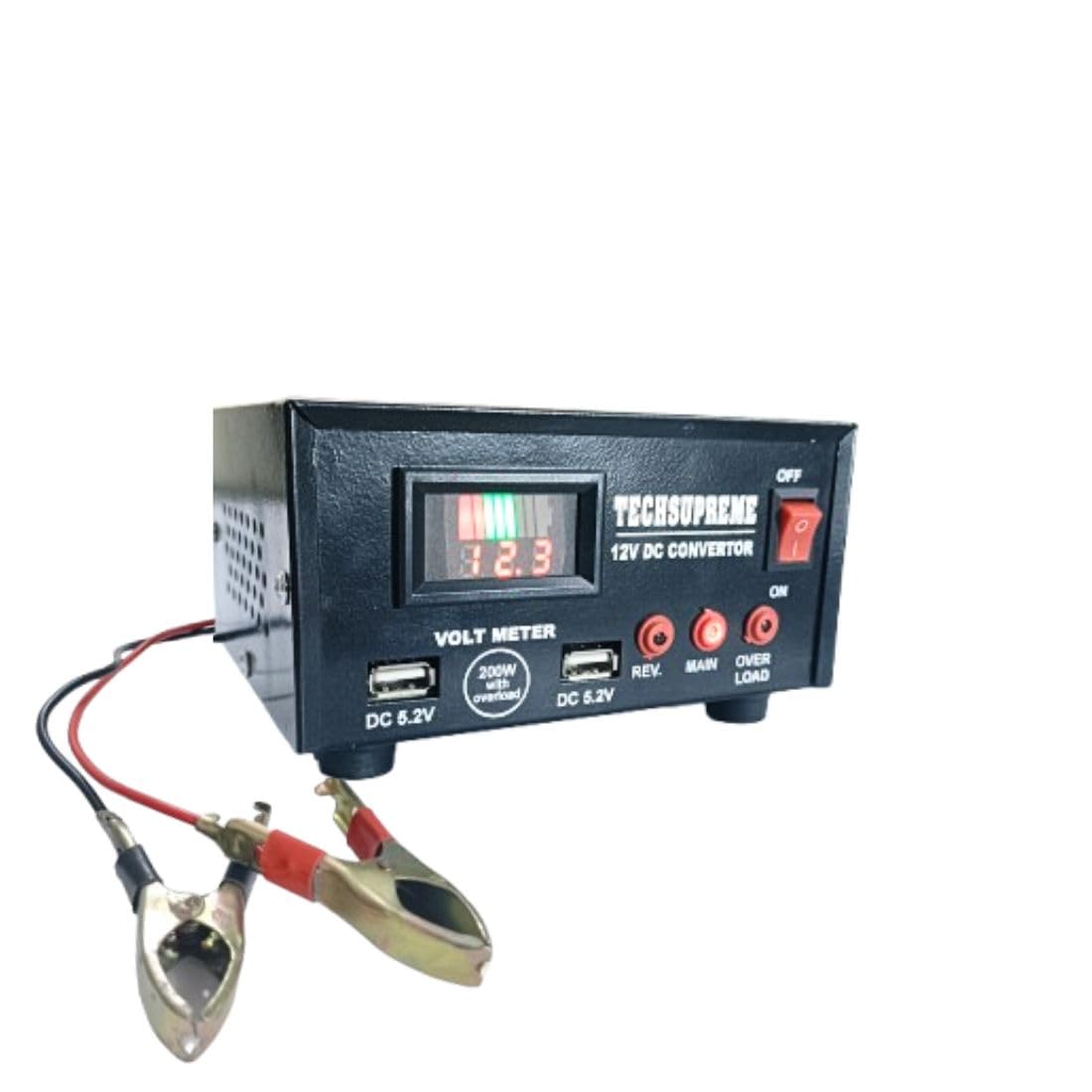 TechSupreme Mini Inverter with Display12 Volt 200W for Home, Car, Boat,Lap top, D2H Box, Mobile Charger(12V DC to 220V AC Converter) A4-image-10