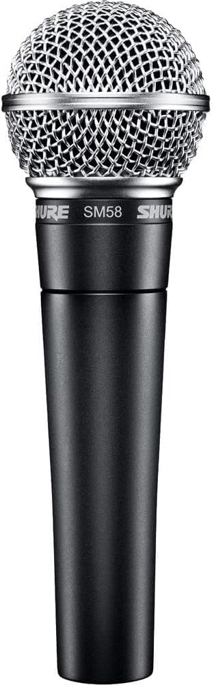 Shure Microphone de Scène/Direct SM58-LC Noir & Câble Microphone XLR Noir de 6 m de Haute Qualité