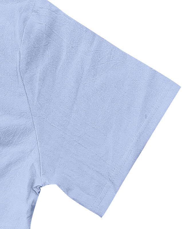 LIZALIG Men's Casual Linen Blend Shirt Short Sleeve Hooded Pullover 1/4 Button Henley Shirt for Vacation and Daily Wear - Image 5