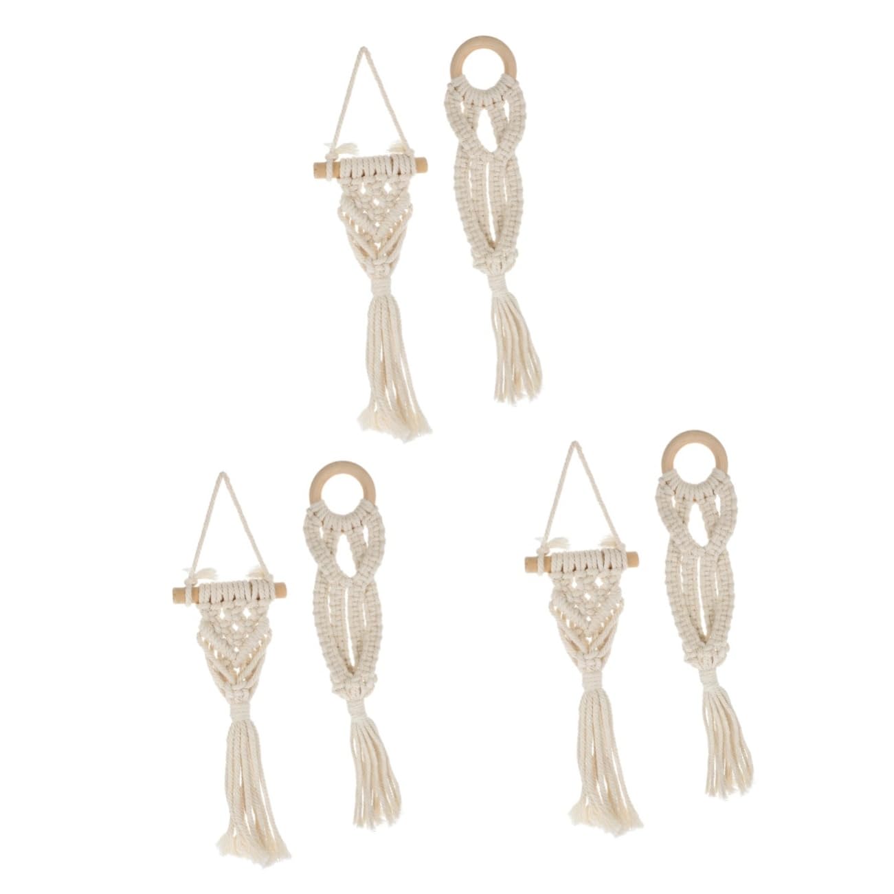 Mipcase 6pezzi Macrame Plant Hanger Appendini Per Vasi Sospesi Per Decorazione Ed Design Per e