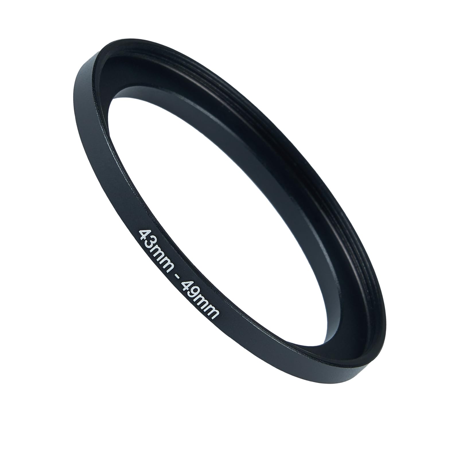43mm to 49mm Step-up Adapter Rings Filter Adapter Black Metal Step Down Filter Ring Adapter Compatible with All Brand UV CPL ND Camera Lens Filter Stepping Rings (43mm-49mm)